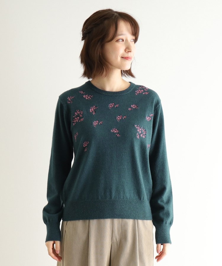 ローラアシュレイ(LAURA ASHLEY)の【ウール混／刺繍入り】ランナム柄プルオーバーニット9