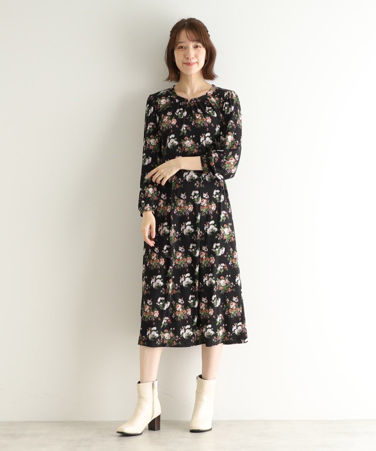 ローラアシュレイ(LAURA ASHLEY)の【洗える／ジャージ素材／同柄アイテムあり】ローズモア柄 スカート3