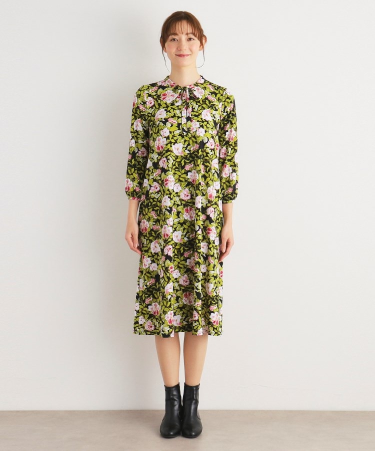 ローラアシュレイ(LAURA ASHLEY)の【WEB限定／ジャージ素材】ホットハウス フローラル柄ワンピース5