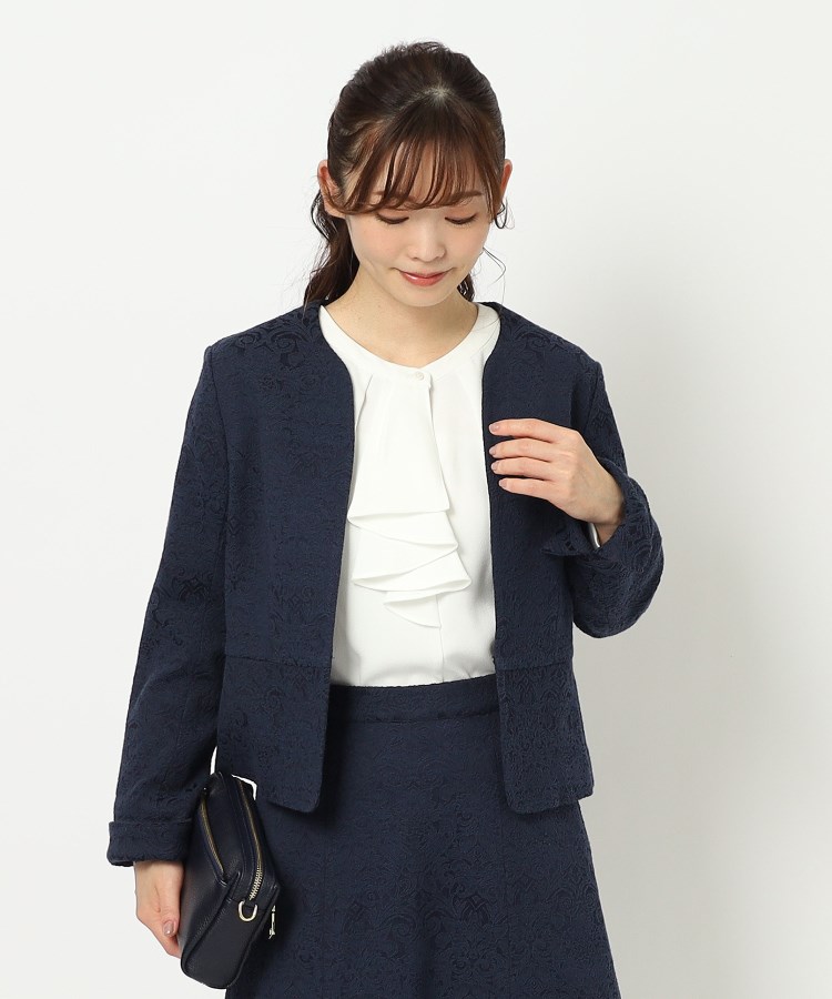 ローラアシュレイ(LAURA ASHLEY)の【セレモニー／同柄アイテムあり】ノーカラージャカードジャケット11