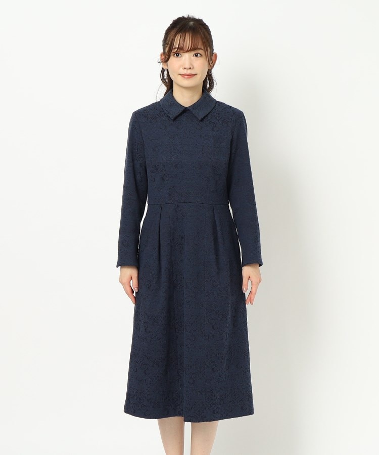 ローラアシュレイ(LAURA ASHLEY)の【セレモニー／襟2WAY／同柄アイテムあり】ジャカードワンピース1