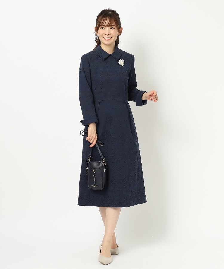 ローラアシュレイ(LAURA ASHLEY)の【セレモニー／襟2WAY／同柄アイテムあり】ジャカードワンピース14