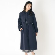 防花粉加工/3シーズン着用可】スタンドカラートレンチコート