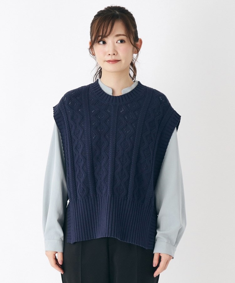 ローラアシュレイ(LAURA ASHLEY)の【洗える/メッシュ編み】ニットベスト13