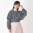 ローラアシュレイ(LAURA ASHLEY)の【洗える/リネン混／ビッグカラー／同柄アイテムあり】ビーチポピー柄 ブラウス ネイビー(194)