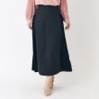 ローラアシュレイ(LAURA ASHLEY)の【洗える/異素材切替】サイドプリーツスカート ネイビー(094)