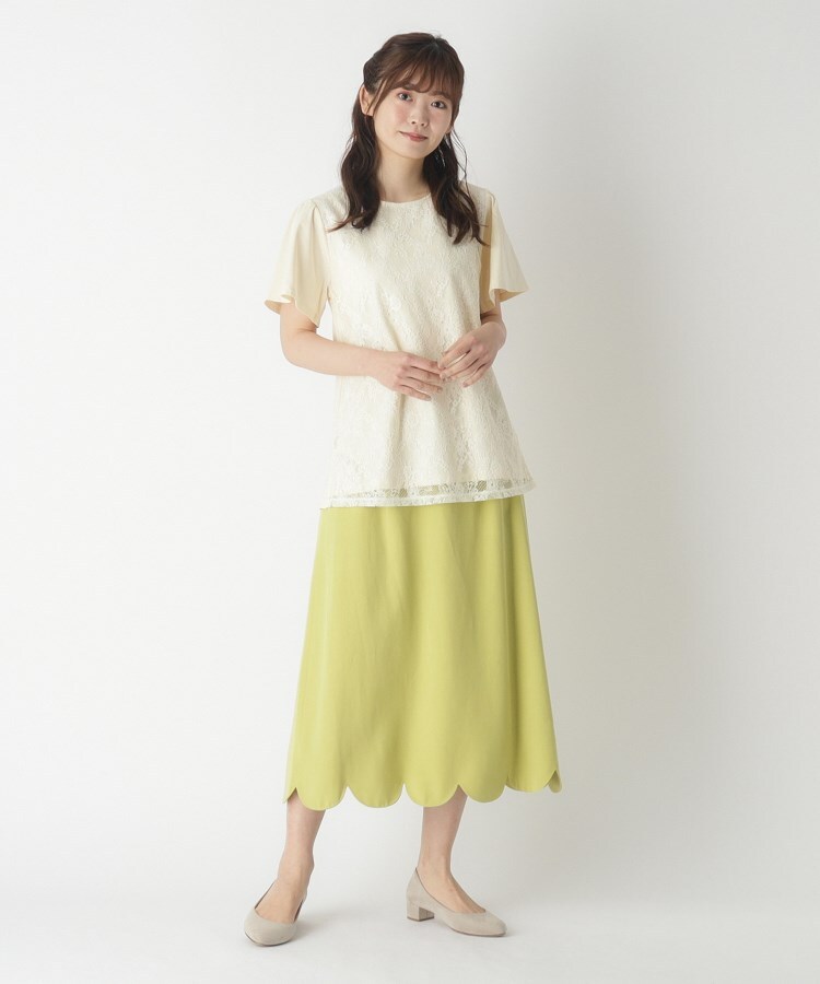 ローラアシュレイ(LAURA ASHLEY)の【身頃綿100％/洗える】フロントレースTシャツ3