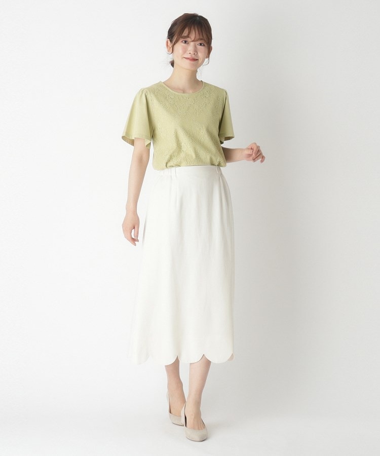 ローラアシュレイ(LAURA ASHLEY)の【身頃綿100％/洗える】フロントレースTシャツ7