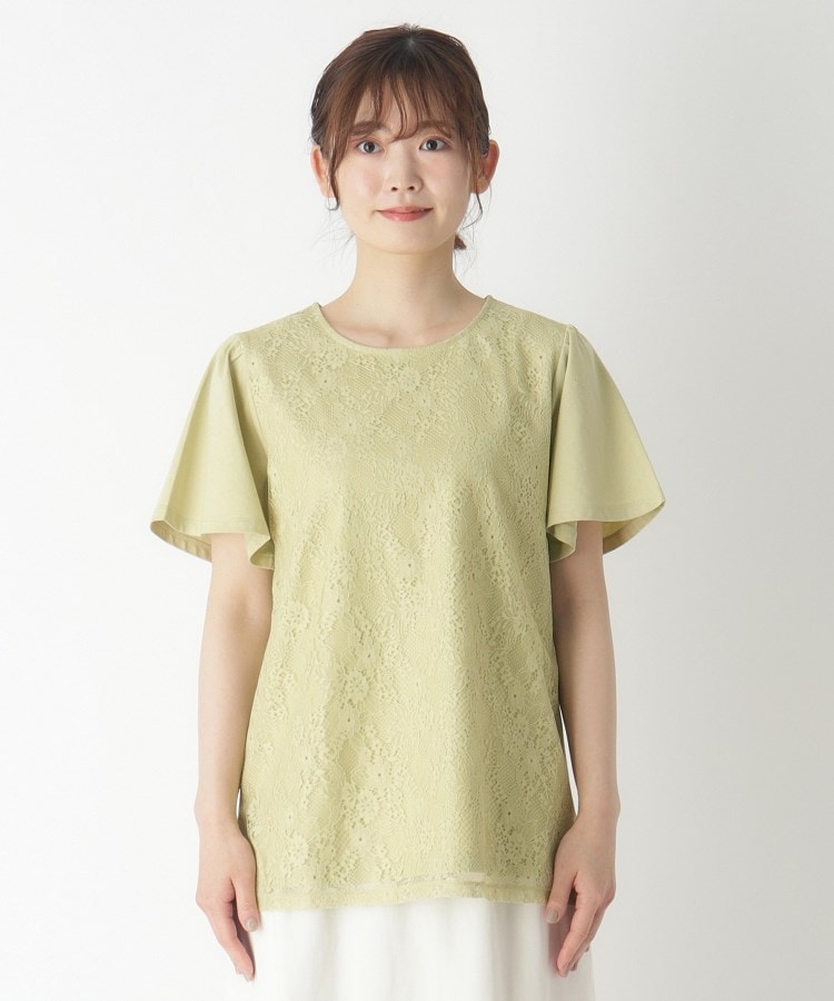 ローラアシュレイ(LAURA ASHLEY)の【身頃綿100％/洗える】フロントレースTシャツ13