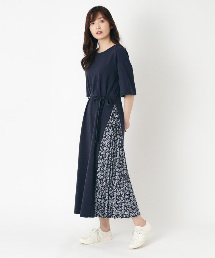 ローラアシュレイ(LAURA ASHLEY)の【ジャージ素材／同柄アイテムあり】サイドプリーツワンピース7