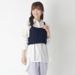 ローラアシュレイ(LAURA ASHLEY)の【着回しやすい！/洗える】シャツ・ビスチェセット ネイビー(094)