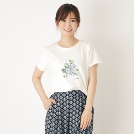 ローラアシュレイ(LAURA ASHLEY)の【大人気！接触冷感/4color/Lサイズあり】バンバリー柄 プリントTシャツ