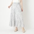 ローラアシュレイ(LAURA ASHLEY)の【コットン100％/洗える】ヘレッド ブルームス柄スカート ブルー(192)