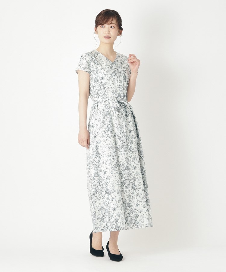 ローラアシュレイ(LAURA ASHLEY)の【コットン100％/洗える】ヘレッド ブルームス柄ワンピース1