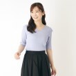 ローラアシュレイ(LAURA ASHLEY)の【洗える/ドライタッチ/ラメ入り】ビッグカラーニット ラベンダー(080)