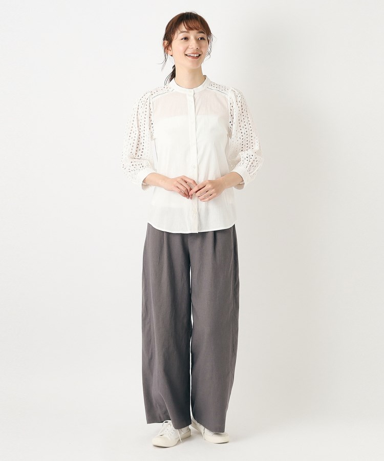ローラアシュレイ(LAURA ASHLEY)の【コットン100％／羽織りアイテム】レーススリーブブラウス11