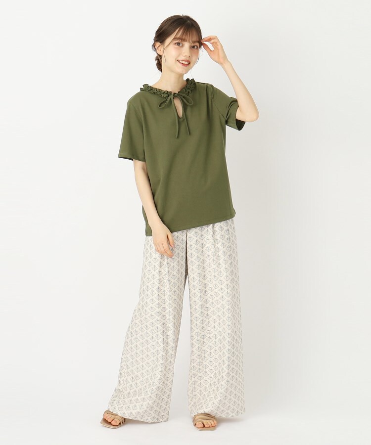 ローラアシュレイ(LAURA ASHLEY)の【2WAY/日本製/6color/WEB限定カラー追加/コットン100％】フリルカラーTシャツ3