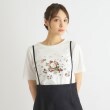 ローラアシュレイ(LAURA ASHLEY)の【コットン100％】スキャタードプリントTシャツ ホワイト(001)