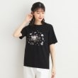 ローラアシュレイ(LAURA ASHLEY)の【コットン100％】スキャタードプリントTシャツ ブラック(019)