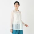 ローラアシュレイ(LAURA ASHLEY)の【大人気につき追加！洗える／シアー／羽織に使える】ペプラムブラウス オフホワイト(003)