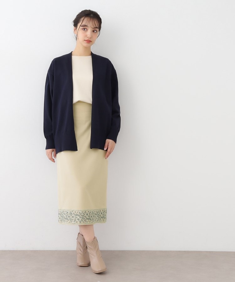 裾刺繍ストレートスカート(ミモレスカート) | LAURA ASHLEY 裾刺繍ストレートスカート(ミモレスカート) | LAURA ASHLEY