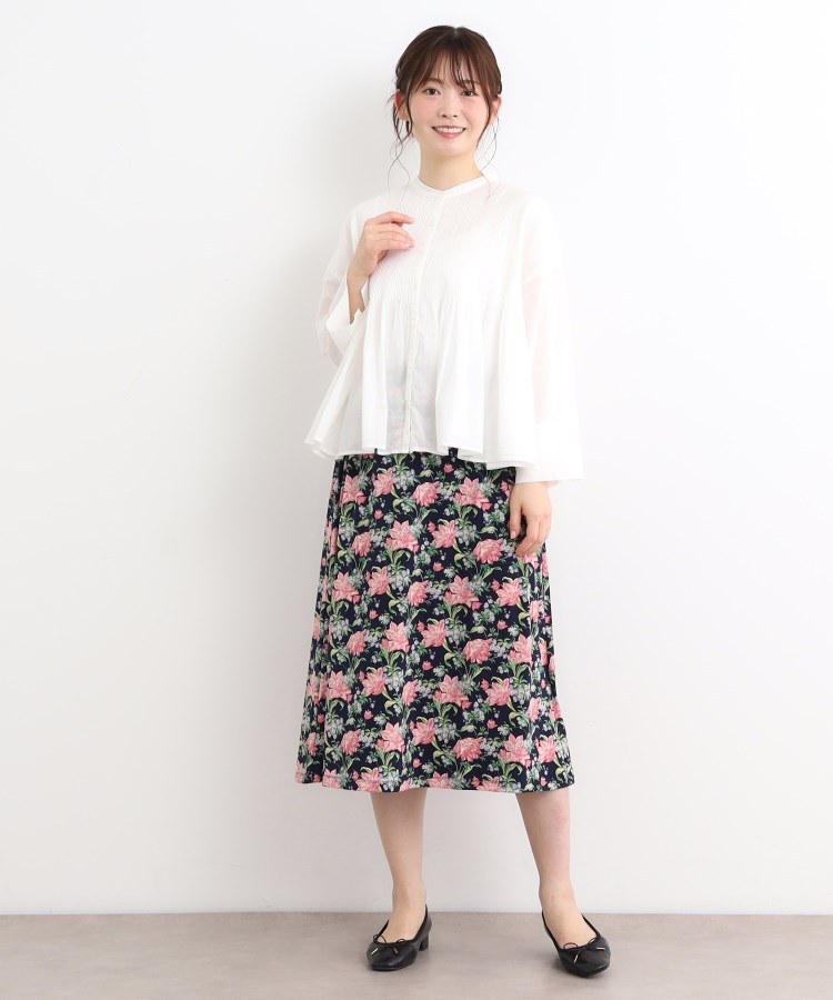 ローラアシュレイ(LAURA ASHLEY)の【コットン100％／羽織に使える】ピンタックフレアブラウス3