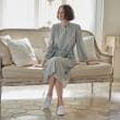 ローラアシュレイ(LAURA ASHLEY)の【ウエストリボン付き】ナンテール柄 シフォンワンピース ベージュ(152)