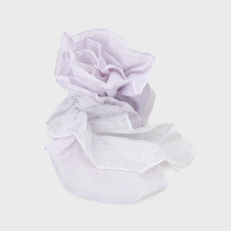 ローラアシュレイ(LAURA ASHLEY)の【綿麻素材／差し込み式】フリルストール ストール・マフラー