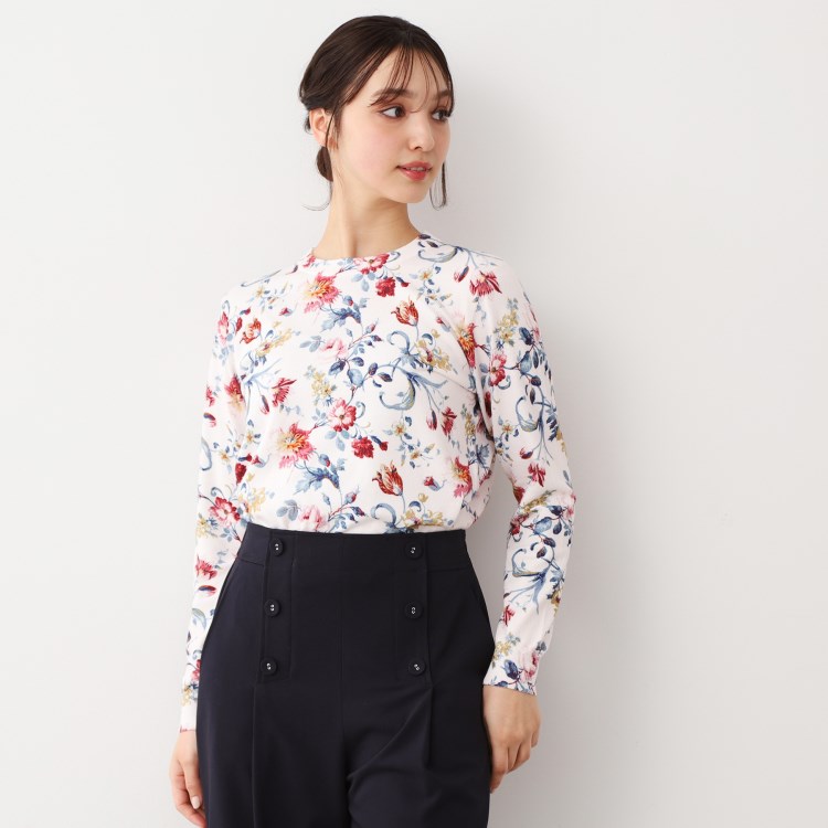ローラアシュレイ(LAURA ASHLEY)の【全面プリント／同柄アイテムあり】ローザリンド柄 プリントニット ニット/セーター