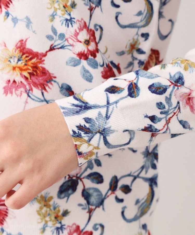 ローラアシュレイ(LAURA ASHLEY)の【全面プリント／同柄アイテムあり】ローザリンド柄 ニットカーディガン10