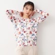 ローラアシュレイ(LAURA ASHLEY)の【全面プリント／同柄アイテムあり】ローザリンド柄 ニットカーディガン オフホワイト(103)