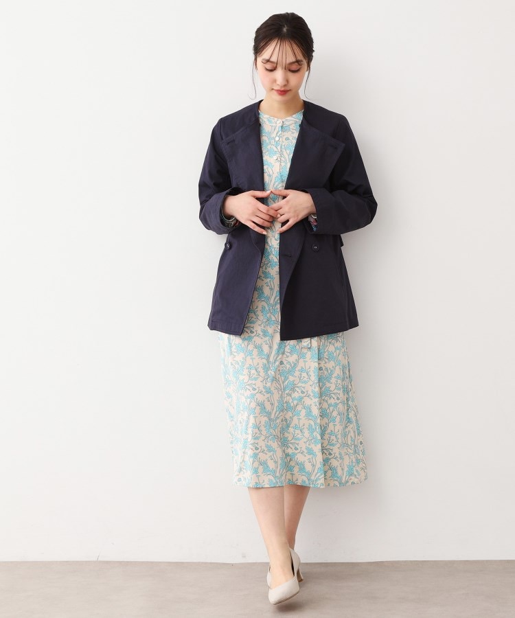 ローラアシュレイ(LAURA ASHLEY)の【襟取外し可／洗える／裏地ローザリンド柄】 ビッグカラーコート3