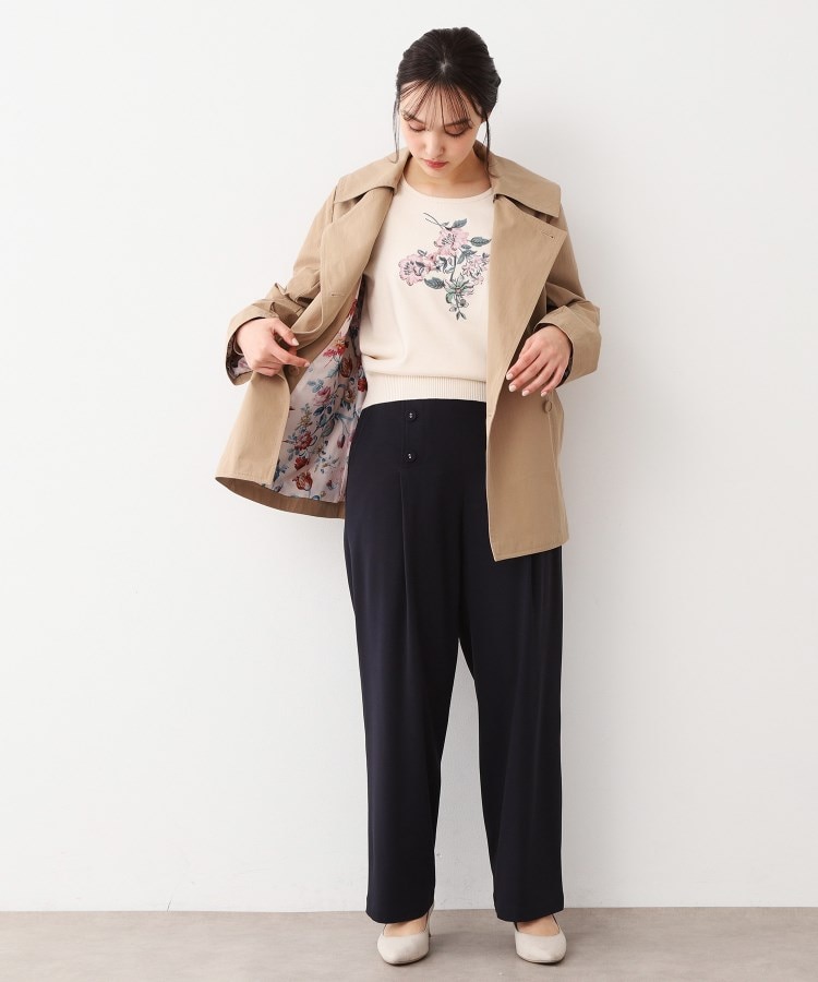 ローラアシュレイ(LAURA ASHLEY)の【襟取外し可／洗える／裏地ローザリンド柄】 ビッグカラーコート9