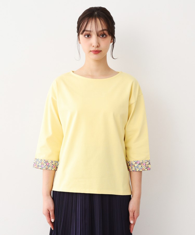 ローラアシュレイ(LAURA ASHLEY)の【洗える／コットン100％／同柄アイテムあり】アマイア ディッツィー柄袖見返しプルオーバー13