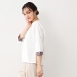 ローラアシュレイ(LAURA ASHLEY)の【洗える／コットン100％／同柄アイテムあり】アマイア ディッツィー柄袖見返しプルオーバー オフホワイト(003)