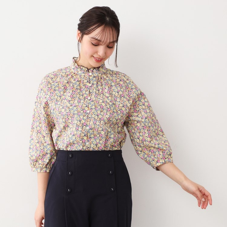 ローラアシュレイ(LAURA ASHLEY)の【洗える／コットン100％／同柄アイテムあり】アマイア ディッツィー柄 ブラウス シャツ・ブラウス