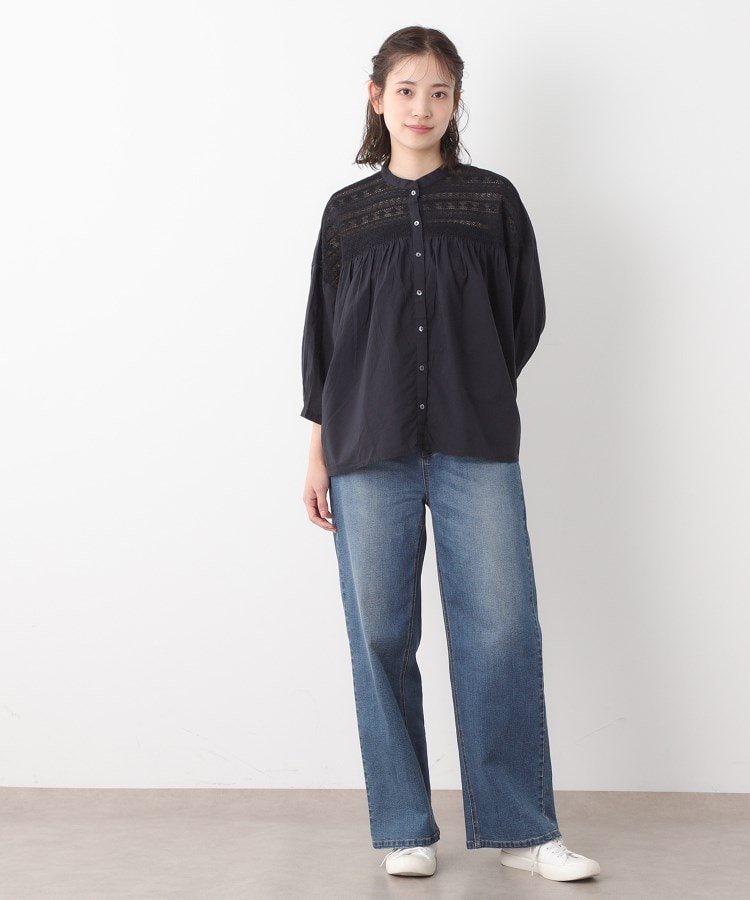 ローラアシュレイ(LAURA ASHLEY)の【七分袖／コットン100％／洗える】リバーレースブラウス7