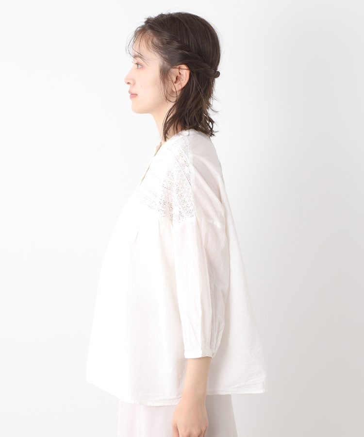ローラアシュレイ(LAURA ASHLEY)の【七分袖／コットン100％／洗える】リバーレースブラウス10