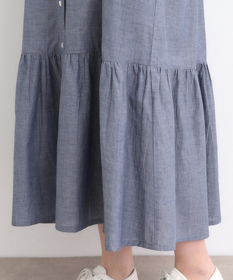 ローラアシュレイ(LAURA ASHLEY)の【コットン100％／羽織に使える／シャンブレー】シャツワンピース12