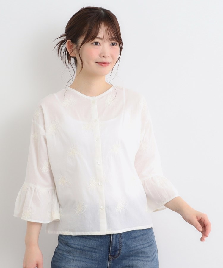 コットン100%/刺繍入り/羽織に使える】バルビー ブルームス柄 コットン100%/刺繍入り/羽織に使える】バルビー ブルームス柄