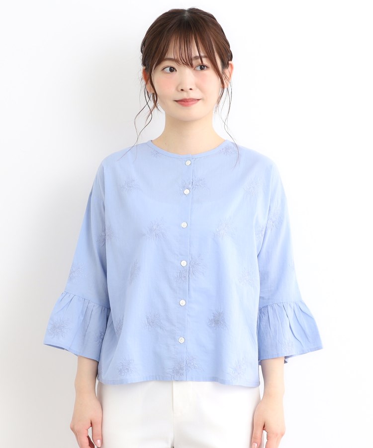 ローラアシュレイ(LAURA ASHLEY)の【コットン100％／刺繍入り／羽織に使える】バルビー ブルームス柄 ブラウス9