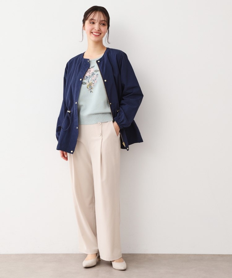ローラアシュレイ(LAURA ASHLEY)の【ウエスト調整可】ナイロン ノーカラーブルゾン7