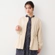 ローラアシュレイ(LAURA ASHLEY)の【ウエスト調整可】ナイロン ノーカラーブルゾン ベージュ(052)