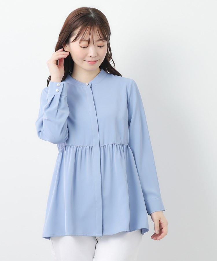 ローラアシュレイ(LAURA ASHLEY)の【羽織りに使える／パール調ボタン 】ペプラムブラウス6