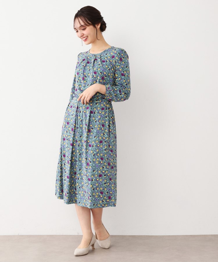 ローラアシュレイ(LAURA ASHLEY)の【ジャージ素材／洗える／同柄アイテムあり】ポリアンサス柄スカート2