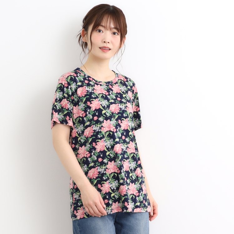 ローラアシュレイ(LAURA ASHLEY)の【洗える／ジャージ素材／同柄アイテムあり】シャーボーン柄プルオーバー カットソー