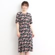 ローラアシュレイ(LAURA ASHLEY)の【洗える／ジャージ素材／同柄アイテムあり】シャーボーン柄ワンピース ネイビー(194)