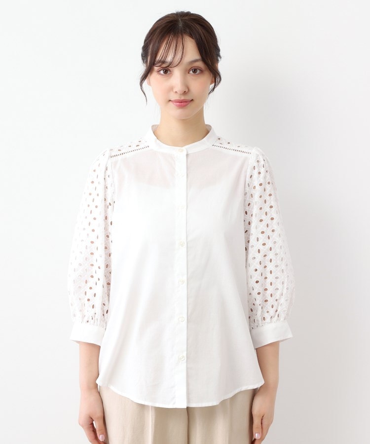 ローラアシュレイ(LAURA ASHLEY)の【人気デザイン！コットン100％／袖レース／羽織りに使える】コットンブラウス9