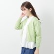 ローラアシュレイ(LAURA ASHLEY)の【コットンシルク混／7分袖】透かし編みVネックカーディガン6