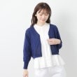 ローラアシュレイ(LAURA ASHLEY)の【コットンシルク混／7分袖】透かし編みVネックカーディガン9